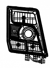 Фара для автомобилей Shacman X3000 тягач (головного света) светодиодная, с ДХО, электрический корректор, правая