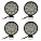 Фара светодиодная круглая 9LED, направленный свет, 9Вт, 83х83х22, 12В, комплект 4 шт. STANDART airline ALED033 