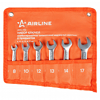 Набор ключей комбинированных трещоточных PRO 6пр. шарнирнирных коротких (8-17мм) сумка