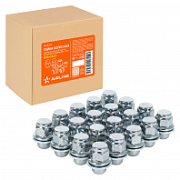 Гайка колесная M12x1,5x37, несъемная шайба, ключ 21, закрытая, хром для а/м Toyota/Lexus