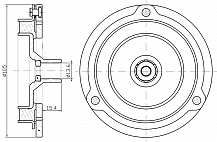 Пластина прижимная муфты компрессора кондиционера для автомобилей Лада 2170-72 Приора (тип Halla)