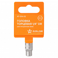 Головка торцевая 1/4" DR шестигранная 6мм пласт. подвес