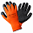 Перчатки акриловые с двухслойным латексным покрытием ладони (XL), утепленные, оранж./черн., с подвесом airline AWG-W-05 