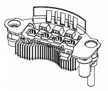 Мост диодный генератора для автомобилей KIA Sorento (02-)/Hyundai H-1 Starex (97-) 2.5CRDi