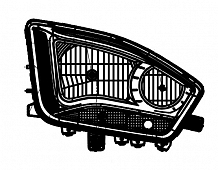 Фара для автомобилей Foton Auman тягач (головного света) галоген, с ДХО, электрический корректор, правая