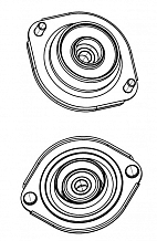 Опора амортизатора для автомобилей Kia Rio (00-) (передняя с подшипником) до 2002 г.в.