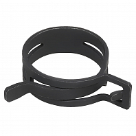 Хомут пружинный 34 (30,6-36,4/12мм), мин.33мм, самозажимной, хром-цинк(dacromet),черный