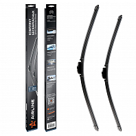 Щетки стеклоочистителя комплект 650/400мм (26"/16") бескаркасные с креплением "Крючок 9x3, 9x4 мм", 2 штуки МП-серия