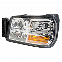 Фара для автомобилей Shacman X3000/L3000 самосвал (головного света) светодиодная, с ДХО, левая