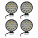 Фара светодиодная круглая 14LED, направленный свет, 14Вт, 83х83х22мм, 12В, комплект 4 шт. STANDART airline ALED035 