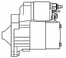 Стартер для автомобилей Peugeot 206 (98-)/Citroen Berlingo (96-) 1.4i 0,8кВт