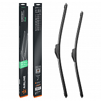 Щетки стеклоочистителя комплект (2 шт) 650/350мм (26"/14") бескаркасные PLUS с креплением "Крючок 9x3, 9x4 мм"