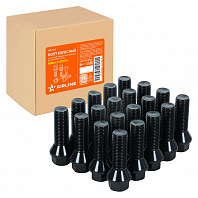 Болт колесный M14x1,5x35x55, конус, ключ 17, чёрный электрофорез для а/м BMW