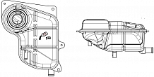 Бачок расширительный охлаждающей жидкости для а/м VW Passat (B5) (96-)/A6 (C5) (97-) (все двигатели кроме 2.5TDI)