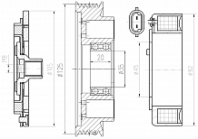 Муфта электромагнитная для компрессора кондиционера LCAC 0909 LUZAR