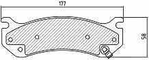 Колодки тормозные дисковые передние для автомобилей Cadillac Escalade (00-) / Escalade (06-) 177x58мм