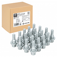 Болт колесный M12x1,25x19x58, конус с шайбой, ключ 17, дакромет, 20 шт для а/м Peugeot/Citroen