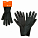 Перчатки латексные без подкладки (L), черные, с подвесом airline AWG-LS-10 