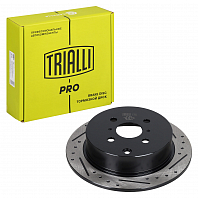 Диски тормозные для автомобилей Toyota Corolla (01-) / Lifan Solano (10-) / BYD F3 (05-) задний d=268 PRO (перфорированный / слотированный / окрашенный)