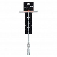 Ключ свечной Т-образный с карданом 14x250мм мет. рукоятка с резиновым фиксатором INDUSTRY