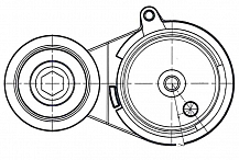Ролик приводного ремня для автомобилей КамАЗ Компас 5/6 (23-)/JAC N25/N35 2.2d [Камаз 580; HFC4DB] / Sollers Argo (22-) 2.0d (с натяжным механизмом)