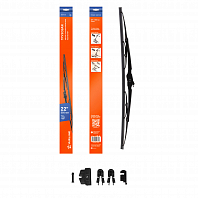 Щетка стеклоочистителя 550 мм (22") каркасная грузовая 3 адаптера в комплекте