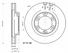 Диски тормозной для автомобилей Toyota Land Cruiser (90-) передний d=311 окрашенный