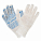 Перчатки трикотажные ХБ с ПВХ покрытием, белые, (к-т 5 пар) 7,5 класс/42г., мод.202 airline AWG-C-01 