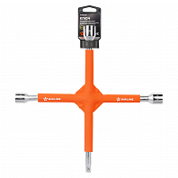 Ключ баллонный крестовой усиленный 350мм PRO с обрезиненными рукоятками (17х19х21х1/2")