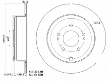 Диски тормозные для автомобилей Mitsubishi Grandis (04-) передние d=302 окрашенные
