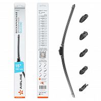 Щетка стеклоочистителя бескаркасная SILICONE 380мм (15") 5 адаптеров