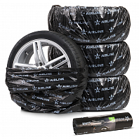 Пакеты для колес R12-22 PRO, 20 шт в рулоне, 115x115 см, ПНД повыш.прочн. 25 мкм, черн.