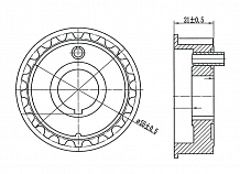 Шкив ГРМ для автомобилей Лада Granta (дв. 21116) коленвала со штивфтом