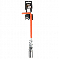 Ключ свечной L-образный с карданом 21x250мм с резиновым фиксатором и пружиной