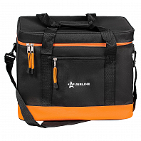 Сумка-холодильник (термосумка) 40 л, 32*41*31 см, цвет черный/оранжевый