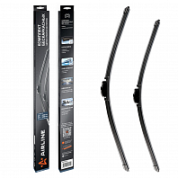 Щетки стеклоочистителя комплект 600/500мм (24"/20") бескаркасные с креплением "Крючок 9x3, 9x4 мм", 2 штуки МП-серия