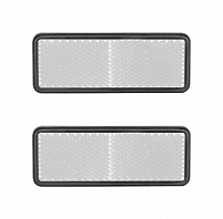 Катафот для прицепа, прямоугольный, белый, 93x28мм, самоклеящаяся основа, комплект 2 шт.