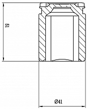 Поршень суппорта для автомобилей Jetour Dashing (22-) задний d=41мм (автомобиль с электродвигателем стояночного тормоза)