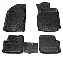 Ковры для Toyota Corolla (00-07) (RHD), 4 шт., выс.борт, 3D с подпятником, ТЭП, черн.