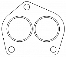 Прокладка приёмной трубы для а/м УАЗ 3160 с дв. УМЗ-4215/4216 (клингерит)