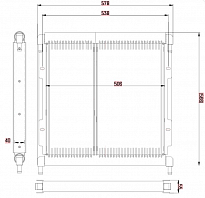 Радиатор масл. для с/т New Holland B110/B115/LB110/LB115/Case 580/590/695 с дв. 445T