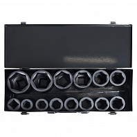 Набор головок ударных 1"DR L=90мм, 14пр. (22-60мм) металл.кейс МП-серия