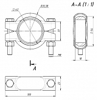 Хомут глушителя кольцевой для автомобилей Лада 2108