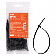 Стяжки (хомуты) кабельные 2,5*100 мм, пластиковые, черные, 100 шт.