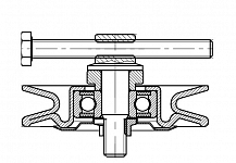 Ролик приводного ремня для автомобилей Daewoo Nexia (95-)/Chevrolet Lanos (97-) A/C+ (натяжной)
