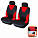 Чехлы для сидений универсал. "RS-1", передн., 2 шт. (4 предм.), полиэстер, черн./красн. airline ACS-PP-04 