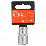 Головка торцевая 1/2" DR двенадцатигранная 15мм, пласт. подвес