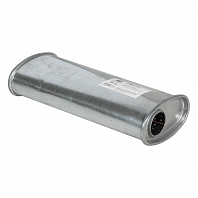 Глушитель универсальный (овальный) 97х171, L=400, d=50, смещение 28 мм (алюминизированная сталь)