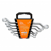 Набор ключей накидных с изгибом PRO 6пр. (6х7мм-17х19мм) холдер