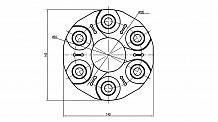 Муфта карданного вала для автомобилей BMW 5 F10 520 d/525 d/530 d/ (10-) (передняя) (комплект с болтами)